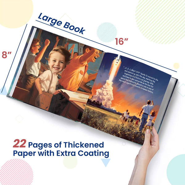 Time Travel Apollo 11 | Baby Gifts | Personalized Kids Books